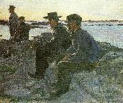 Carl Wilhelmson pa berget oil on canvas